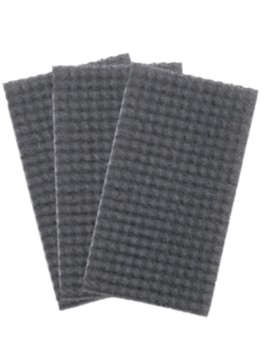 AbraflexNopp® neaustinis valymo padas su pagalvėlėmis, 190x340 mm. Juodas